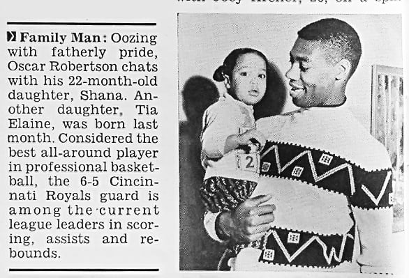 Oscar Robertson and Daughter - Jet Magazine,
1964